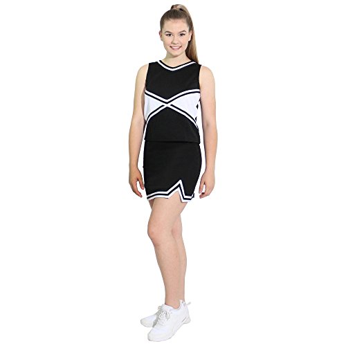 image for Danzcue Women’s 2-Color Kick Sweetheart Cheerleading Uniform Shell T