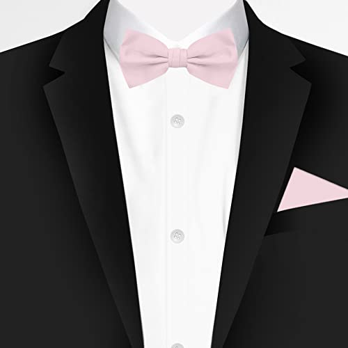 Image of Jacob Alexander Men's Pretied Banded Adjustable Solid Color Bowtie