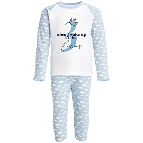 PERSONALISED Crown When I Wake Up I Will Be Boys Birthday Pyjamas First Birthday Pyjamas Birthday Eve Pjs Gift (3-4 Years) Blue Cover