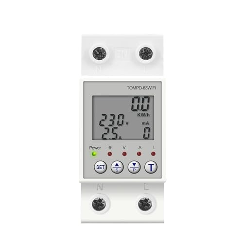 Disjoncteur Smartlife TUYA WIFI 63A avec compteur d'énergie et mesure de consommation