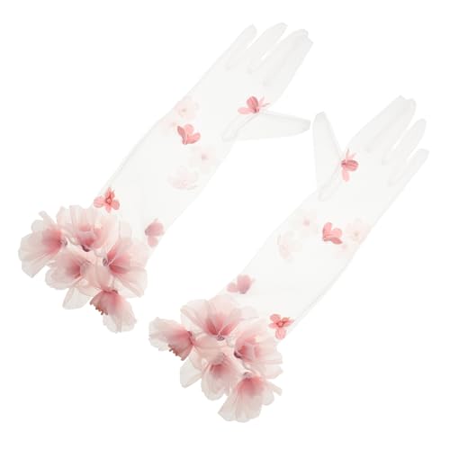 Guantes de boda de encaje largos para fiesta de té y celebraciones estivales