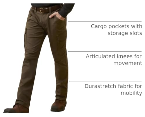 Image of Ariat Men's Rebar M4 Relaxed Made Tough Cargo Straight Pant