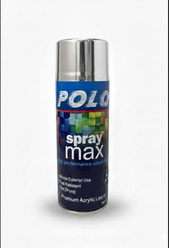 Image of Polo Spray Paint for Metal,Wood,Walls and Automotive Cars,Bikes(Multipurpose)|Quick Drying|Durable|400ml (Chrome)