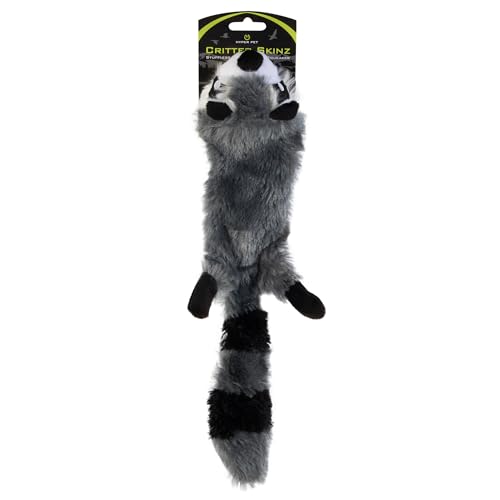 Hyper Pet Critter Skinz Raccoon Stuffing Free Plush Soft Dog Toy Large Pack of 1