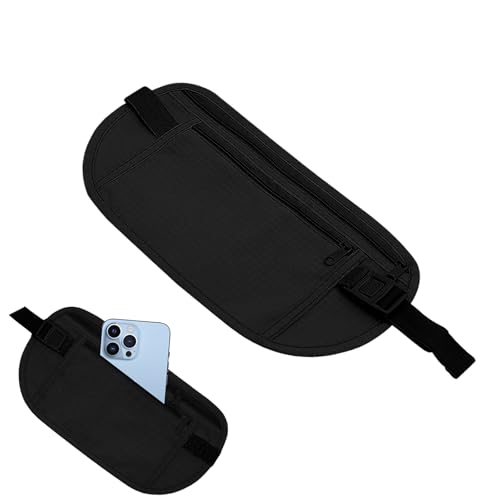 Geldgürtel,Geldgürtel für Reisen,Brustbeutel Herren,Bauchtasche Damen Klein,Money Belt Kleine für Sicherheit Wertsachen Paesse Und Kreditkarten Gürteltasche,Kleine Bauchtasche Damen Und Herren Dünner