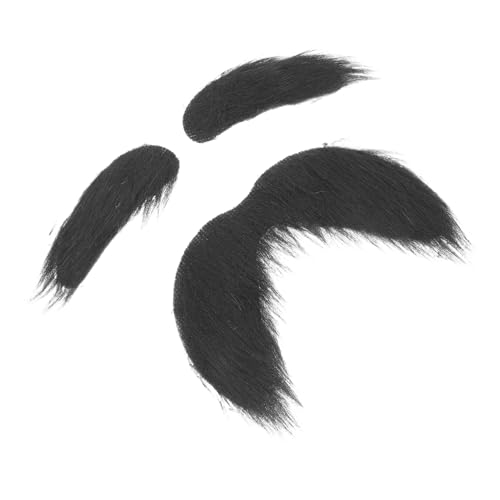 KOMBIUDA Men's Realistic Fake Beard Eyebrows Set Self-Adhesive Perfect for Halloween Parties Masquerades Stage Shows