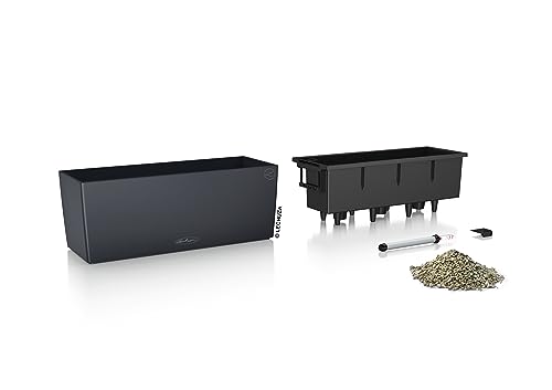 Lechuza BALCONERA Color 50 Self Watering Planter Plastic Indoor/Outdoor Flower Plant Pot Table and Window Box with Drainage Hole H19 L50 W19 cm Slate - Cosy Home Interiors Lechuza BALCONERA Color 50 Self Watering Planter Plastic Indoor/Outdoor Flower Plant Pot Table and Window Box with Drainage Hole H19 L50 W19 cm Slate - Image 3