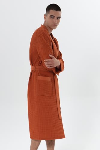 Image of SEYANTE Men's Waffle Kimono Bathrobe