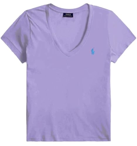 POLO RALPH LAUREN Womens Pony Logo V-Neck T-Shirt (X-Small
