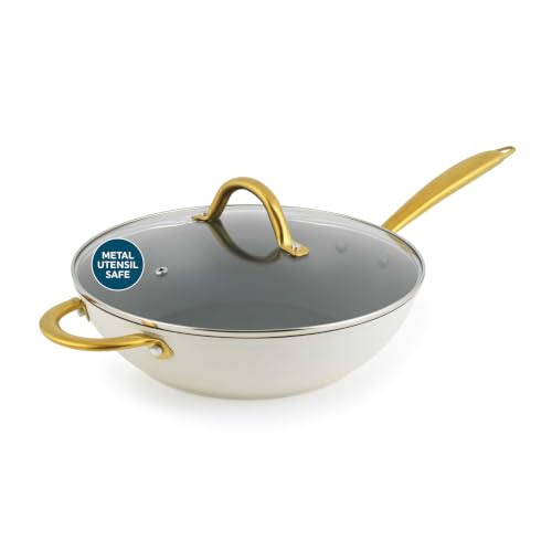 Salter Aerotech Professional Wok Pan 28 Cm, Nonstick, Induction