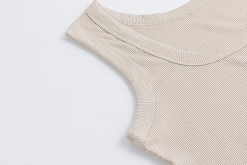 Image of SVALIY Summer Womens Tank Tops 2026 Square Neck Fitted Sleeveless Shirts for Women Ribbed Basic Top