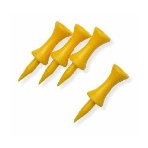 Yellow Graduated Plastic Golf Tees - Bag of 20