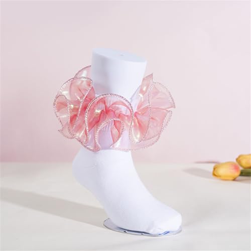 Toddler Baby Girls Ruffle Socks With Big Double Lace Frilly Dress Socks Kids Ankle Socks2