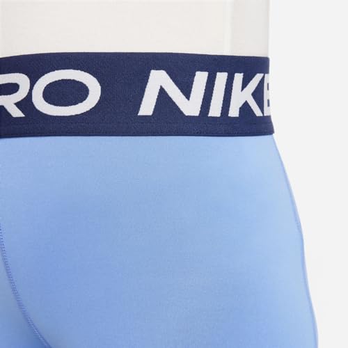 Image of Nike Girls' Pro Shorts (Little Big Kid), Polar /Midnight Navy /White