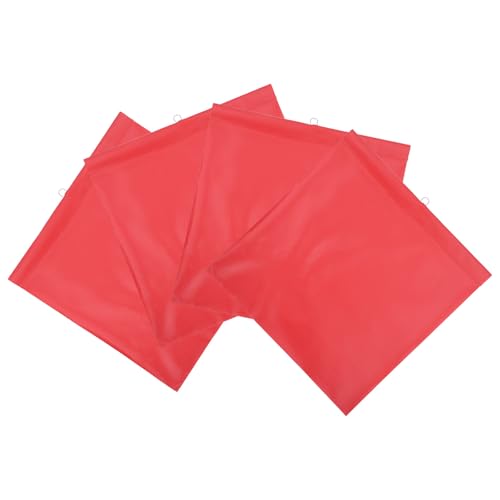 Banderas de advertencia rojas FRCOLOR para señalización de peligros y control de peatones