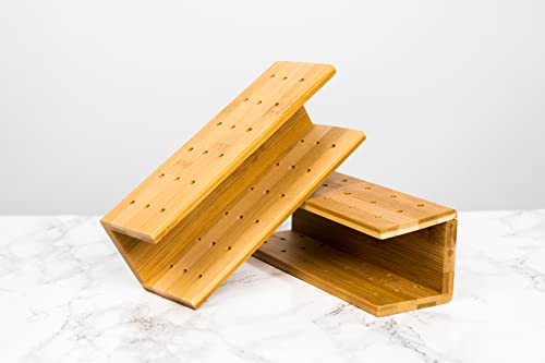 Packnwood 210Spop8 - Bamboo Cake Pop Stand 18 Holes - Cake Pop Holder Stand - Cake Pop Stand 18 Hole - Cake Holder - Wood Cake Stand - (7.9In *2.75In) - 5 Pcs #TOP5