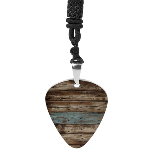 Rustic Guitar Pick Necklace with Chain