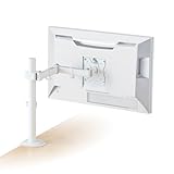 エレコム モニターアーム ディスプレイアーム シングル ロング 17~32インチ対応 耐荷重9kg VESA規格対応 ホワイト DPAWSN01WH image