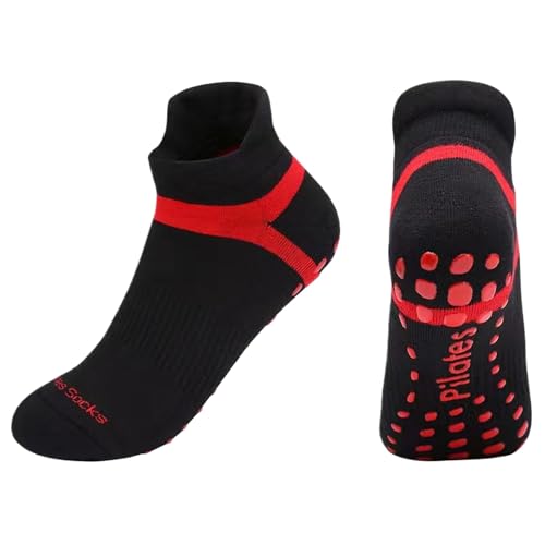 svlftecon Unisex Yoga Pilates Socks with Grips Non Slip Athletic Series 9