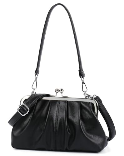 Bolso cruzado hobo de cuero PU para mujer miniatura 1