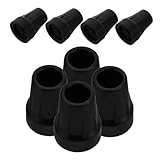 TOGEVAL 8 Piezas Puntas de Goma para Bastones con Base Estable Compatible con Muletas y Bastones de Antideslizantes y Resistentes para Apoyo Seguro Caminatas