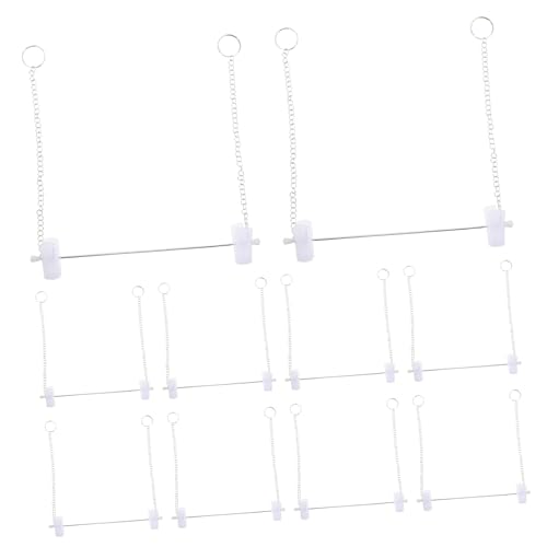 STOBAZA 10pcs Retail Hanging Clothing Racks Adjustable Height Metal Garment Chain Wedding Dress Display Clothes Chain Ceiling Hanger Storage Shelves
