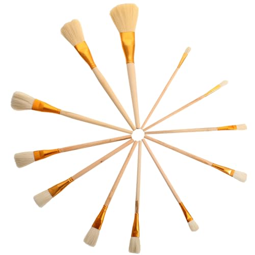 ARTSEWPLY 12 Piezas Pinceles para Pintura Acuarela Multiusos Cepillos de Agua Duraderos y Convenientes para Uso Diario Hogar y Arte