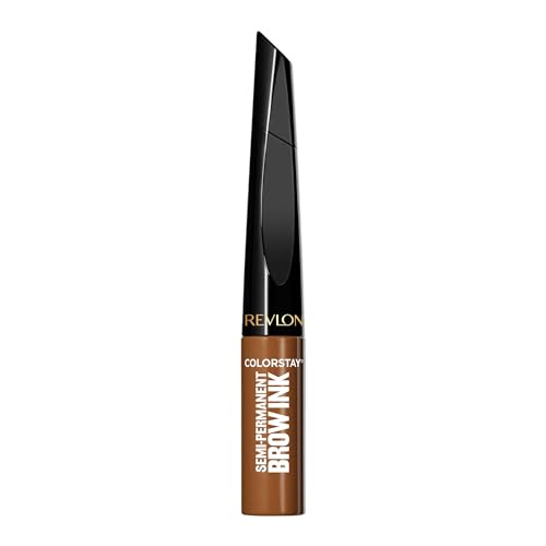 Revlon ColorStay 5-in-1 Semi-Permanent Brow Ink with Spoolie Brush, Waterproof, Transfer-Proof, Eyebrow Makeup, Easy to Remove, 351 Warm Brown Ink, 0.09 fl oz by REVLON - Used condition - US$9.65