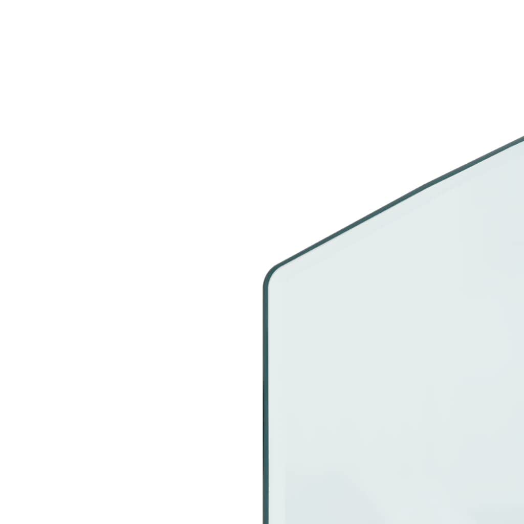 Plaque en Verre pour Cheminée 120x60 cm Protection Anti Feu