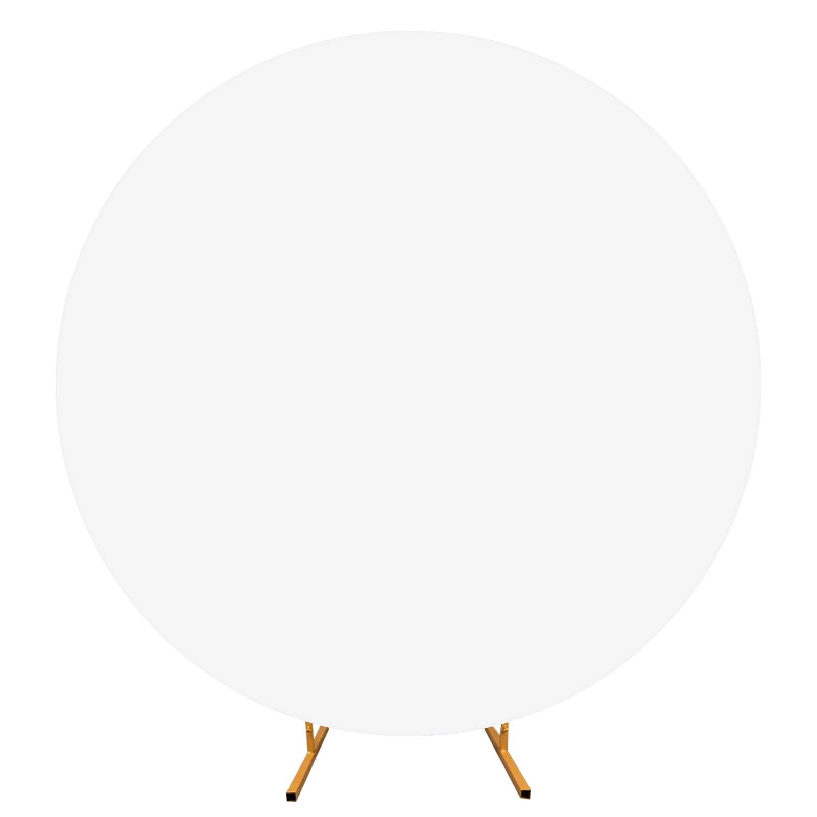 Pokrowiec na łuk dekoracyjny, Tło z okrągłym łukiem na ślub, urodziny i baby shower Multicolor od 6 stóp do 7,2 stopy(White,6.5ft (diameter 2 m round))