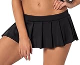 Minirock - sexy kurzer Damen Rock (DE/NL/SE/PL, Alphanumerisch, L, Regular, Regular, schwarz)