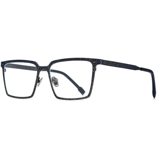 Image of FONEX Colorful Pure Titanium Glasses Frame Men Square Eyeglasses Women Vintage Optical Eyewear F85789