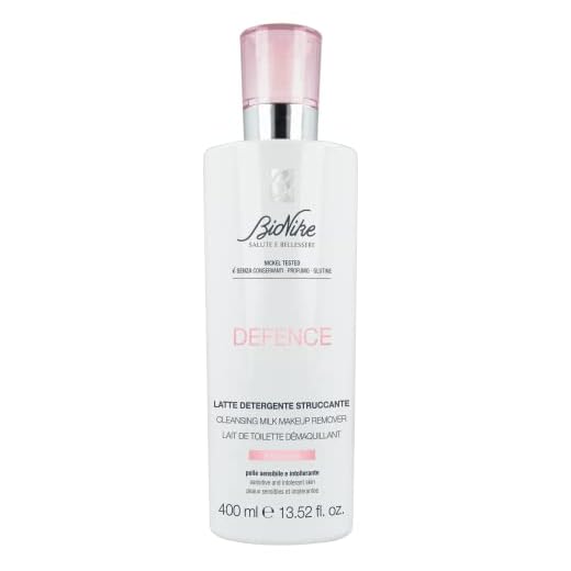 Bionike Defence - Latte Detergente Viso per Pelli Sensibili e Intolleranti, Struccante Viso e Occhi Senza Risciacquo, Dona Idratazione e Morbidezza alla Pelle, 400 ml