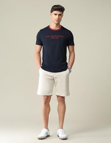 Image of U.S. Polo ASSN. Brand Printed Cotton T-Shirts for Men - Half Sleeves Mens Casual T Shirts
