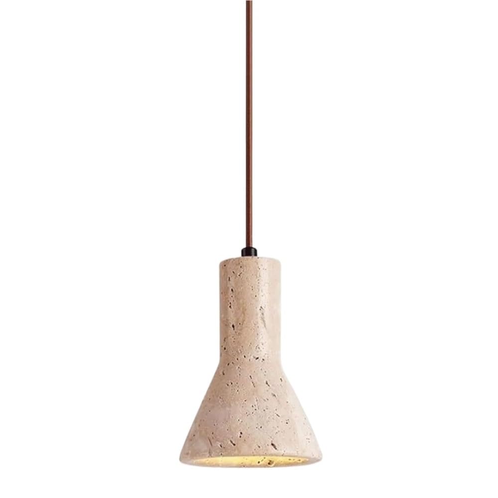 Suspension en travertin cône moderne luminaire industriel