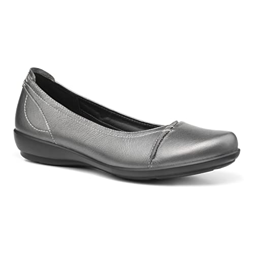 Hotter Robyn II Women's Casuals Classic Ballet Pump with Seam Detailing in Leather Narrow