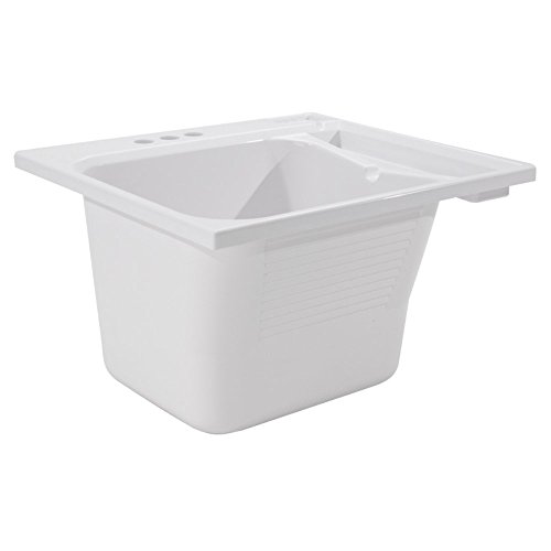 CASHEL Drop-In Sink - Essential Kit, Utility and Laundry Sink, White, 1970-20-01