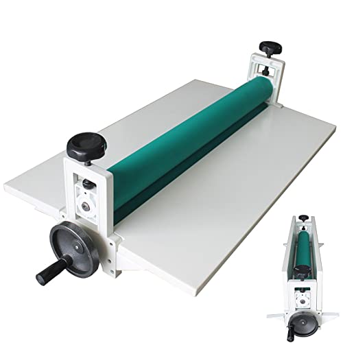 TECHTONGDA 14 Inch Cold Laminating Machine Hand Crank Pressure Cold Roll Laminator Manual Vinyl Photo Film Laminator with Max Laminating Thickness 0.4 Inch