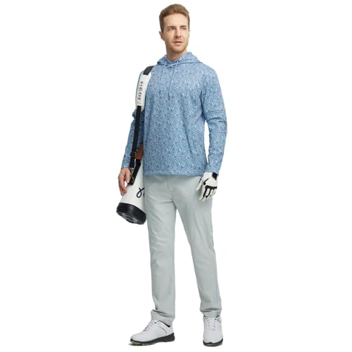 Image of M MAELREG Hoodies for Men Golf Fleece Hooded Sweatshirts Dry Fit Athletic Lightweight Casual Midlayer Mens Hoodies Pullover