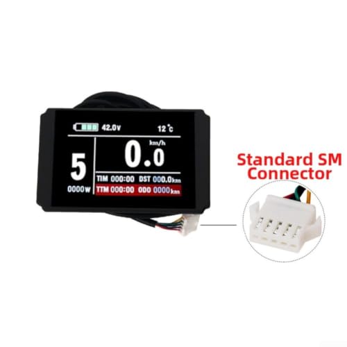 Ordenador de Ebike impermeable Honseadek conector Sm panel de instrumentos Lcd8H 72V 7