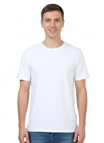 Image of Men's T-Shirts Ringspun Cotton Crew Neck Tee Shirts|Casual Wear T Shirt | Pre Shrunk with Panel Wash