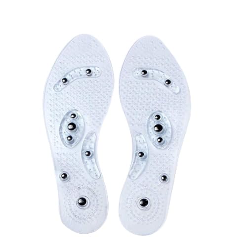 2 Pairs Acupressure Magnetic Massage Foot Therapy Reflexology Shoe Insoles, Breathable Deodorant Anti-Sweat Comfort Foot Therapy Reflexology Pain Relief