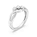 GILDED 3-Stone Lab Grown Diamond 1/3 ct. T.W. and Sterling Silver Anniversary Band Ring