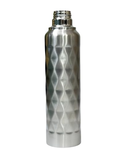 Image of TRIBBO Stainless Steel Water Bottle 1 litre, Water Bottles For Fridge, School,Gym,Home,office,Boys, Girls, Kids, Leak Proof(SILVER,SIPPER CAP, SET OF 1, 1000 ML Model-diamond)