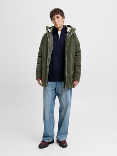 JACK & JONES Herren Jjewood Parka Sn, Forest Night, xx_l 6
