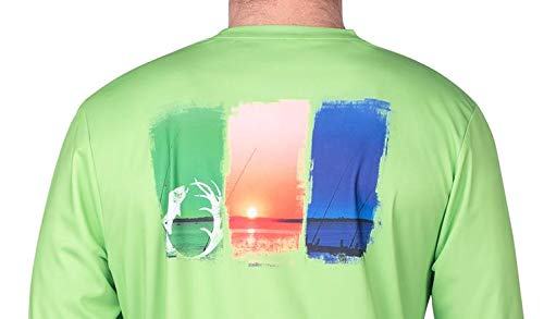 The American Outdoorsman Men's Lightweight UPF 50+ UV Sun Protection Outdoor Long Sleeve Breathable Water Print Shirt2