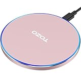 TOZO Wireless Charger 15W Max Fast Wireless Charging Pad Compatible with iPhone 16/16 Plus/16 Pro Max /15/14/13/SE/12 Series, Samsung Galaxy S24/S23/S22 Series (No AC Adapter), Rose Gold