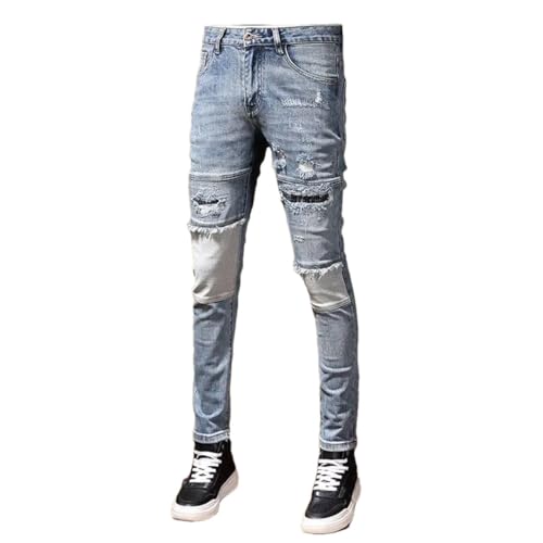 Men's Spring Ripped Small Feet Casual Slim Comfortable Breathable Stretch Jeans