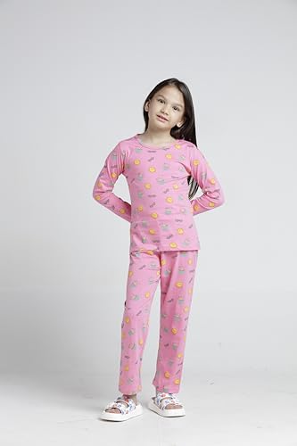 Image of T2F Girls Cotton Printed Pajama Set
