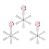 3 ventiladores de guía de aire ajustables para aire acondicionado, protector contra el viento con 6 cuchillas para una distribución eficiente del aire y un funcionamiento silencioso, blanco